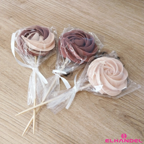 Lizaki bezowe 3 sztuki topper dekoracje na tort komunijny urodziny